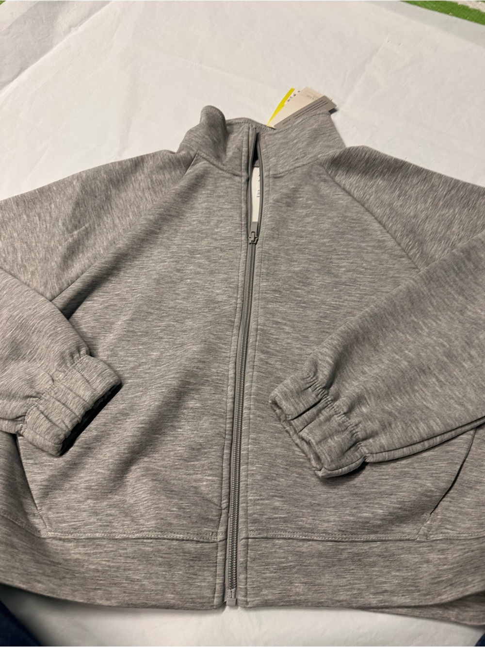 all in motion women’s ' Heather Gray Full-Zip Puffer Jacket